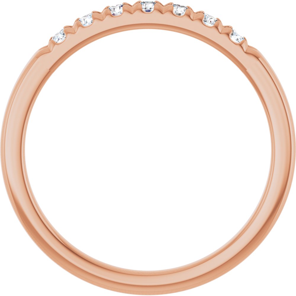 14K Rose Gold 1/5 CTW Lab-Grown Diamond French-Set Anniversary Band