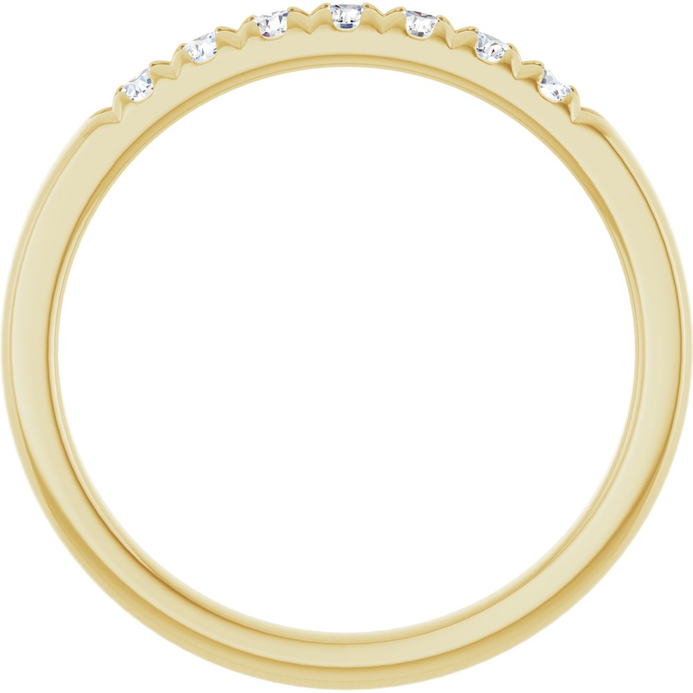 14K Yellow 1/5 CTW Lab-Grown Diamond French-Set Anniversary Band