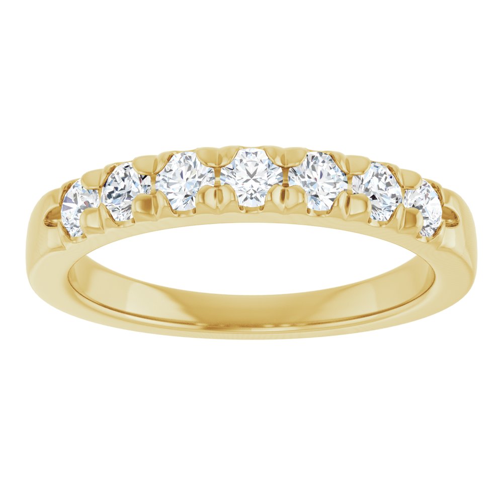 14K Yellow Gold 1/2 CTW Lab-Grown Diamond French-Set Anniversary Band