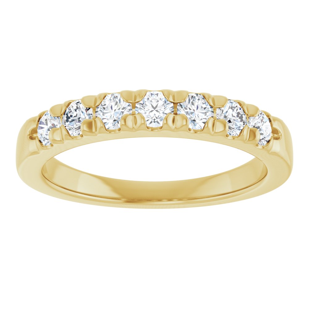 14K Yellow Gold 1/2 CTW Lab-Grown Diamond French-Set Anniversary Band