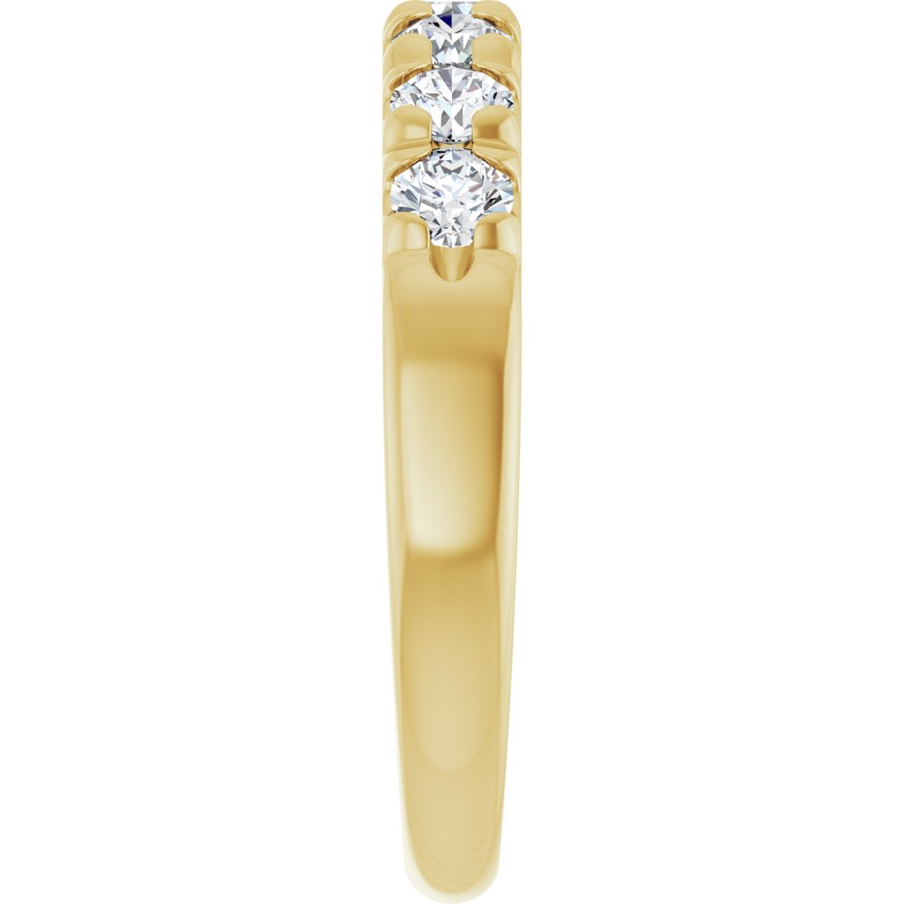 14K Yellow Gold 3/4 CTW Lab-Grown Diamond French-Set Anniversary Band