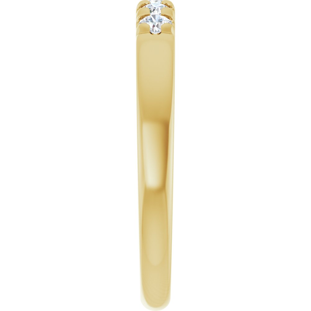 14K Yellow Gold 1/5 CTW Lab-Grown Diamond French-Set Anniversary Band