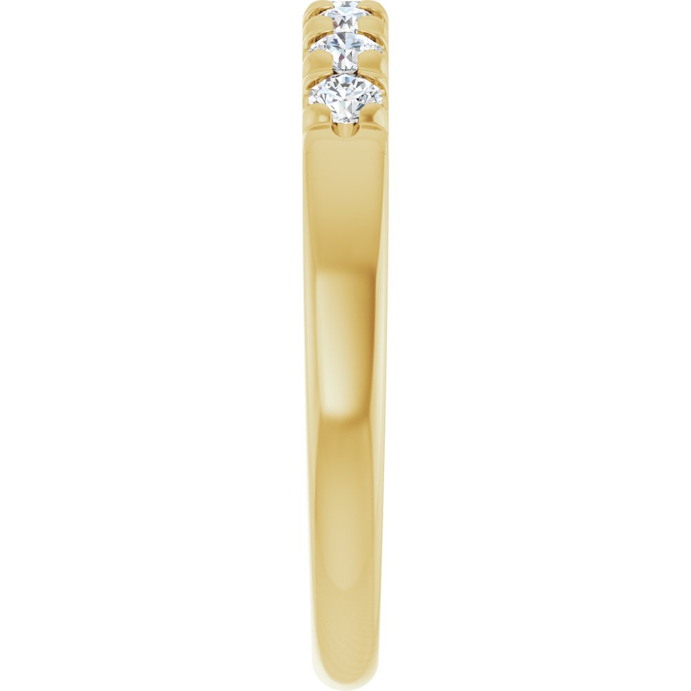 14K Yellow Gold 1/4 CTW Lab-Grown Diamond French-Set Anniversary Band