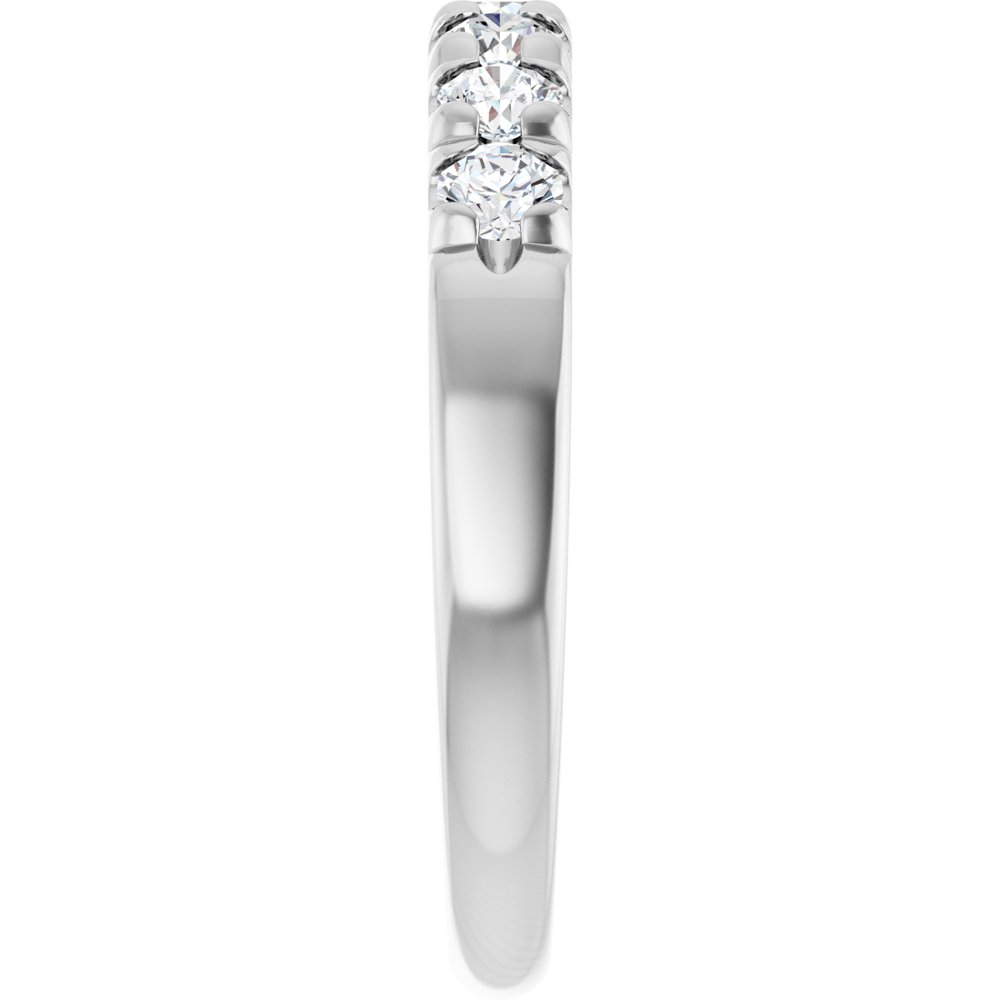 14K White Gold 1/2 CTW Lab-Grown Diamond French-Set Anniversary Band