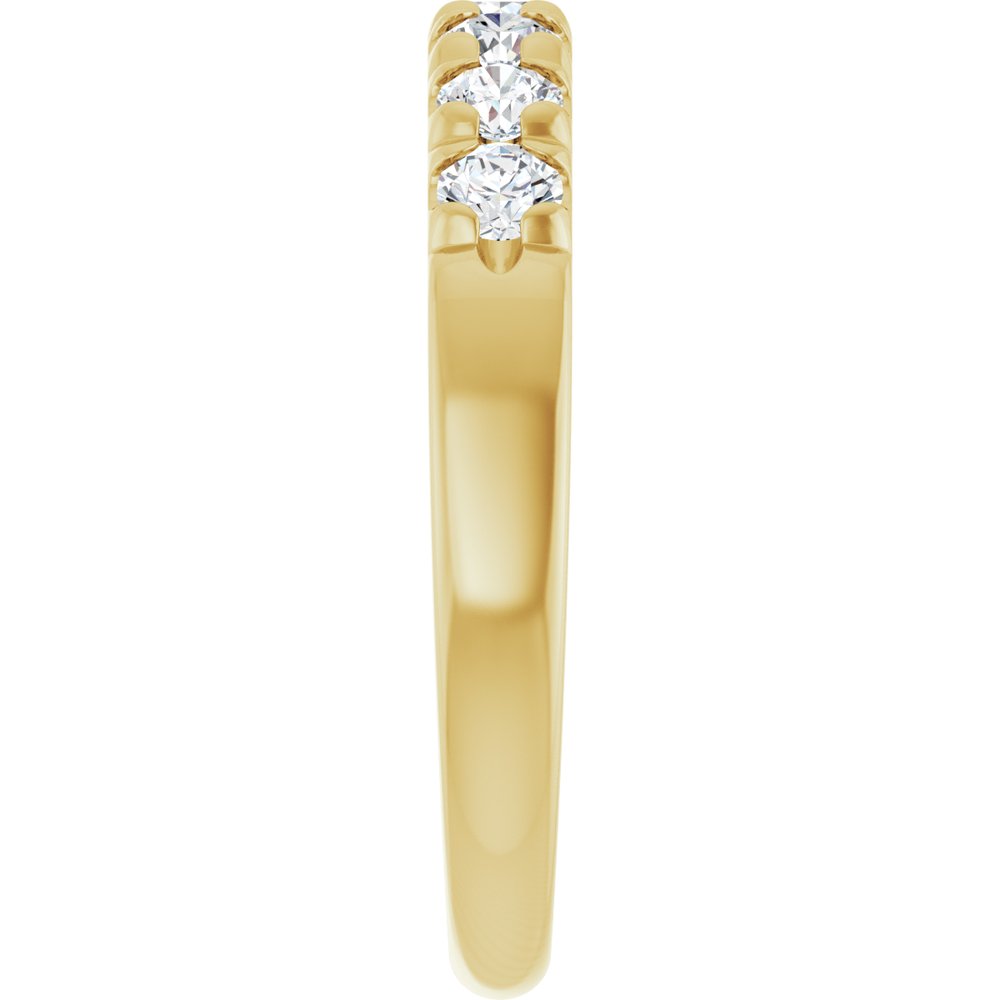 14K Yellow Gold 1/2 CTW Lab-Grown Diamond French-Set Anniversary Band