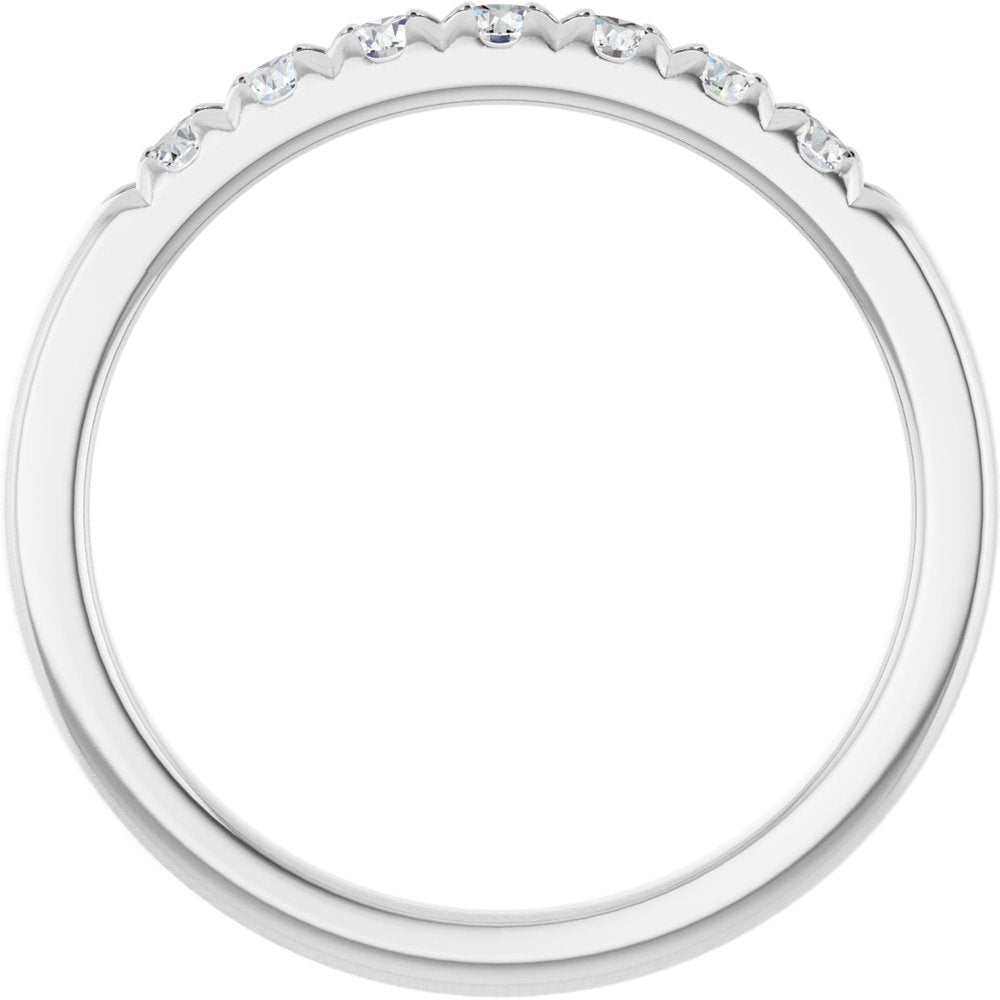 14K White Gold 1/4 CTW Lab-Grown Diamond French-Set Anniversary Band