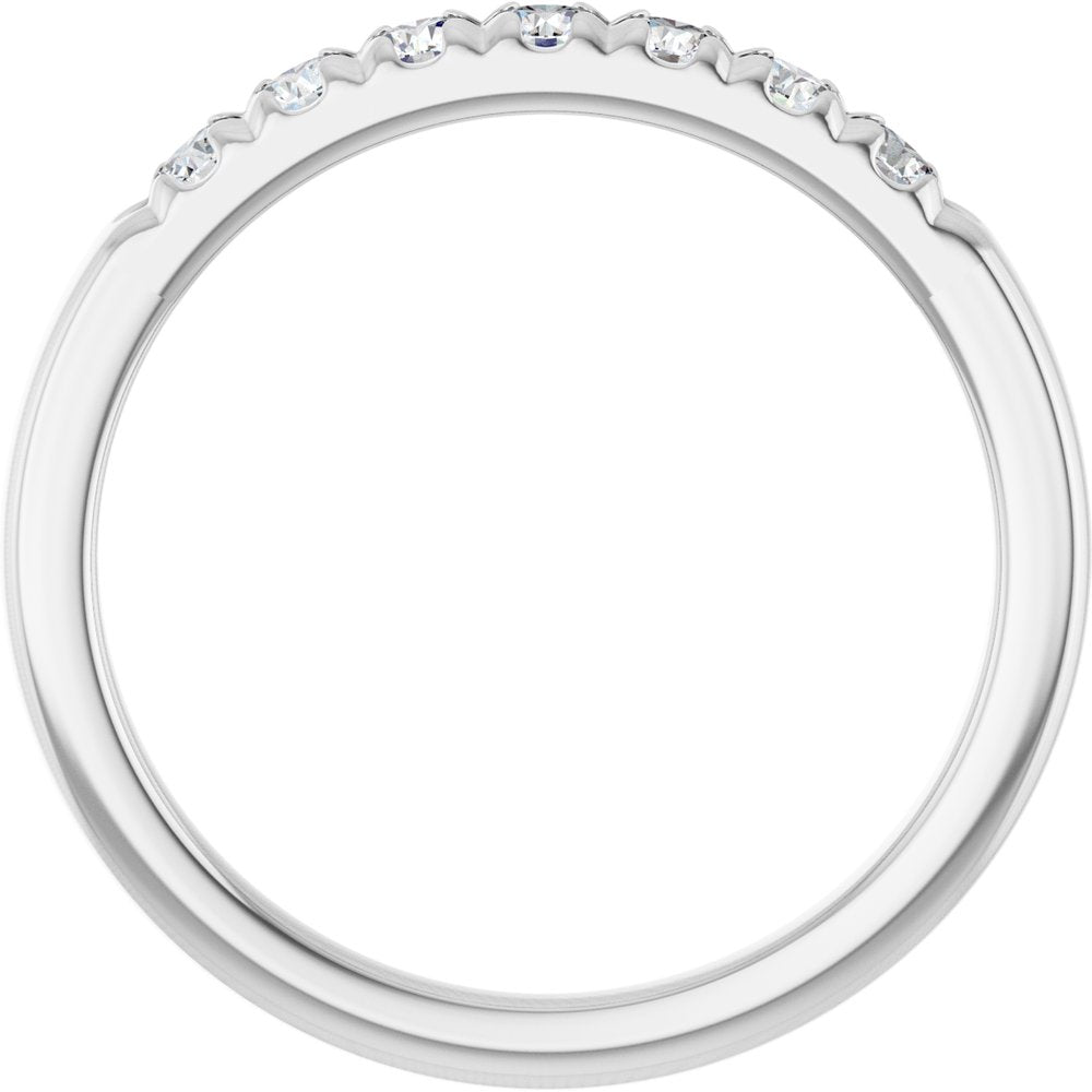 14K White Gold 1/4 CTW Lab-Grown Diamond French-Set Anniversary Band