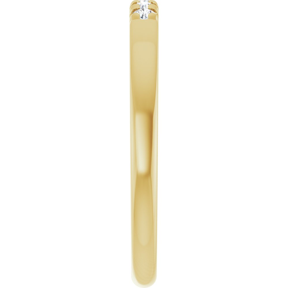10K Yellow Gold 1/10 CTW Lab-Grown Diamond French-Set Anniversary Band