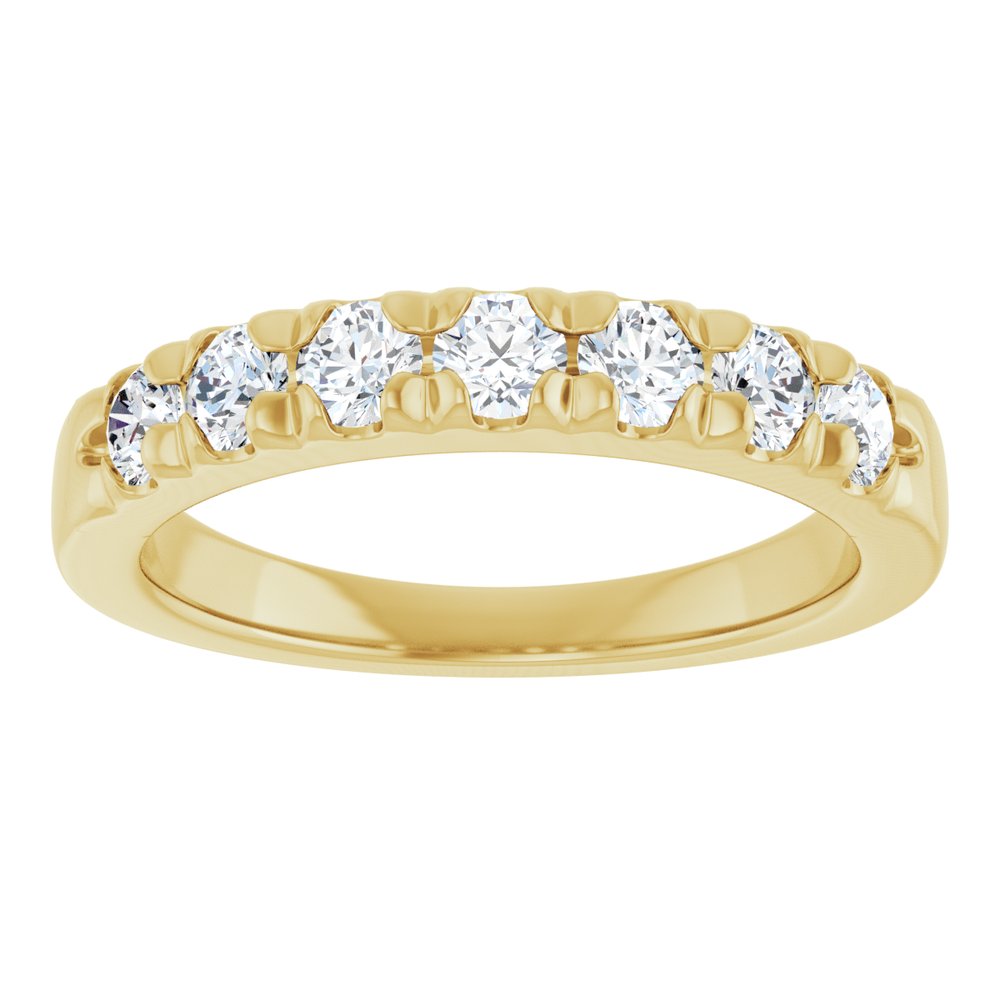 14K Yellow Gold 3/4 CTW Lab-Grown Diamond French-Set Anniversary Band