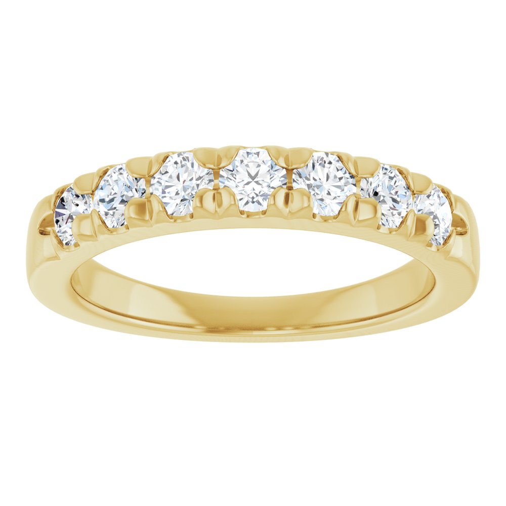 14K Yellow 3/4 CTW Lab-Grown Diamond French-Set Anniversary Band