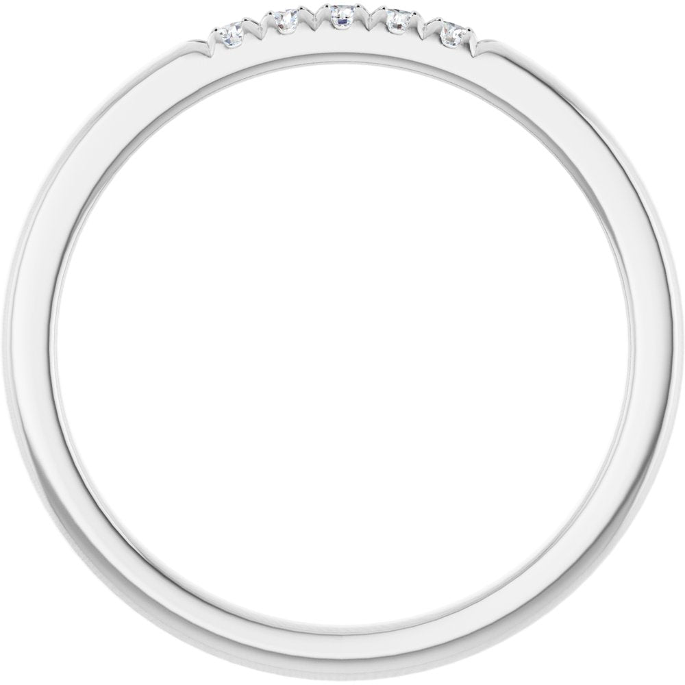 14K White Gold .08 CTW Lab-Grown Diamond French-Set Anniversary Band