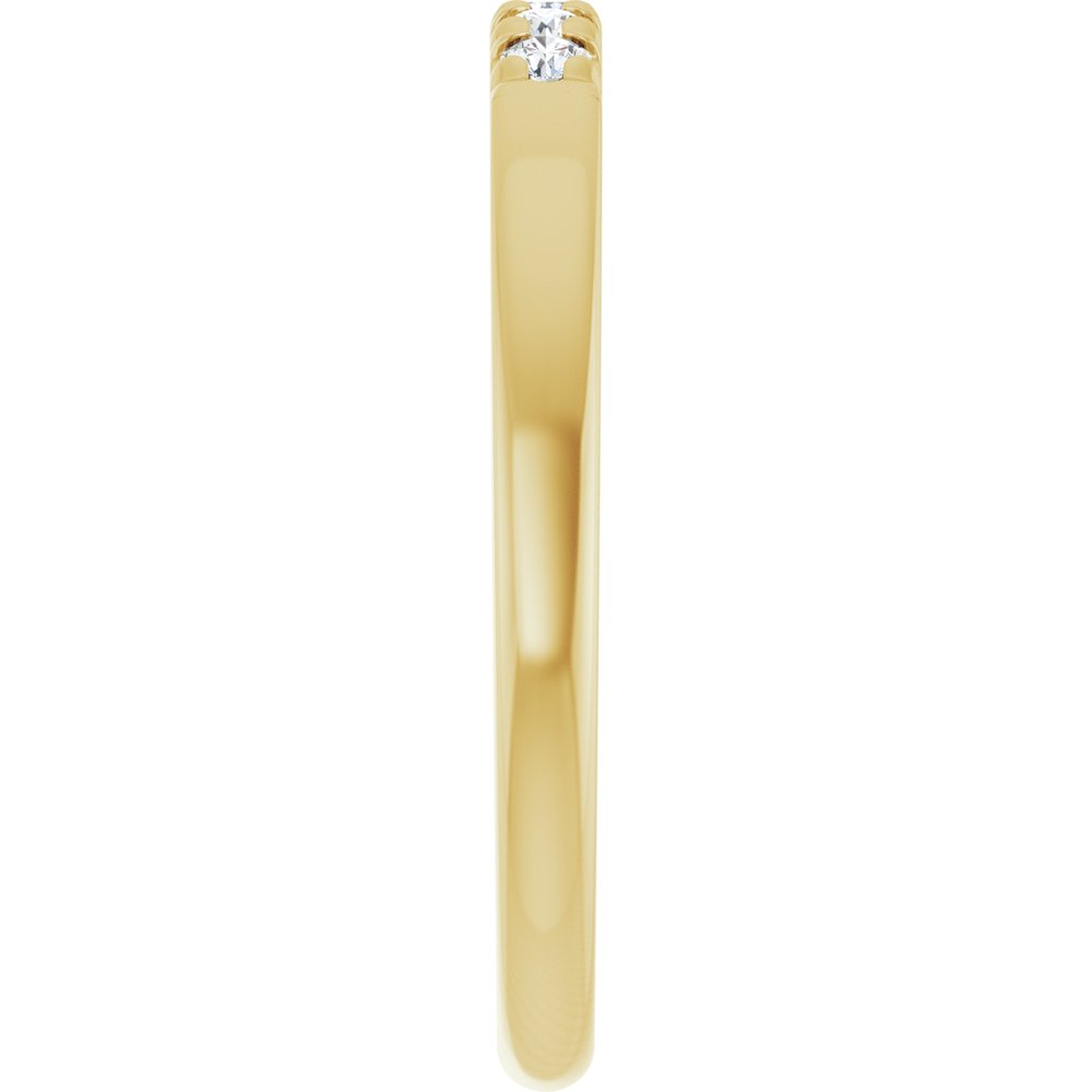 14K Yellow Gold 1/10 CTW Lab-Grown Diamond French-Set Anniversary Band