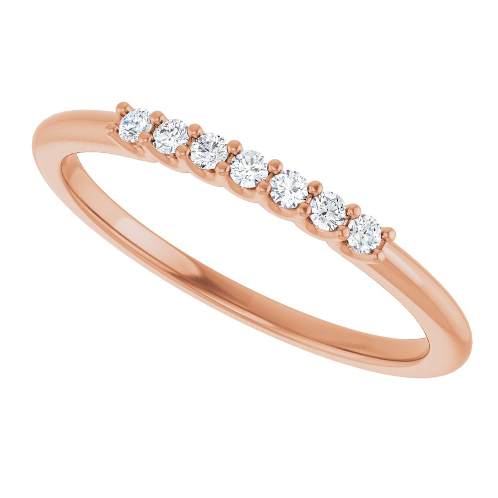 14K Rose Gold 1/10 CTW Lab-Grown Diamond Anniversary Band