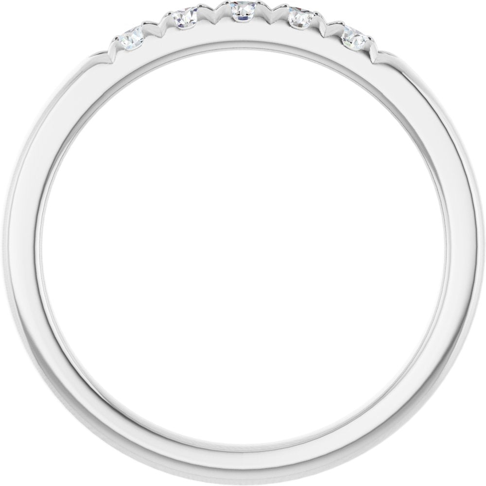 14K White Gold 1/5 CTW Lab-Grown Diamond French-Set Anniversary Band