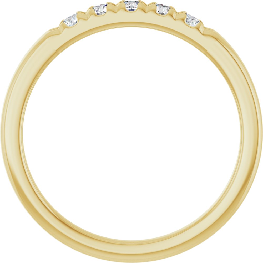 14K Yellow Gold 1/5 CTW Lab-Grown Diamond French-Set Anniversary Band