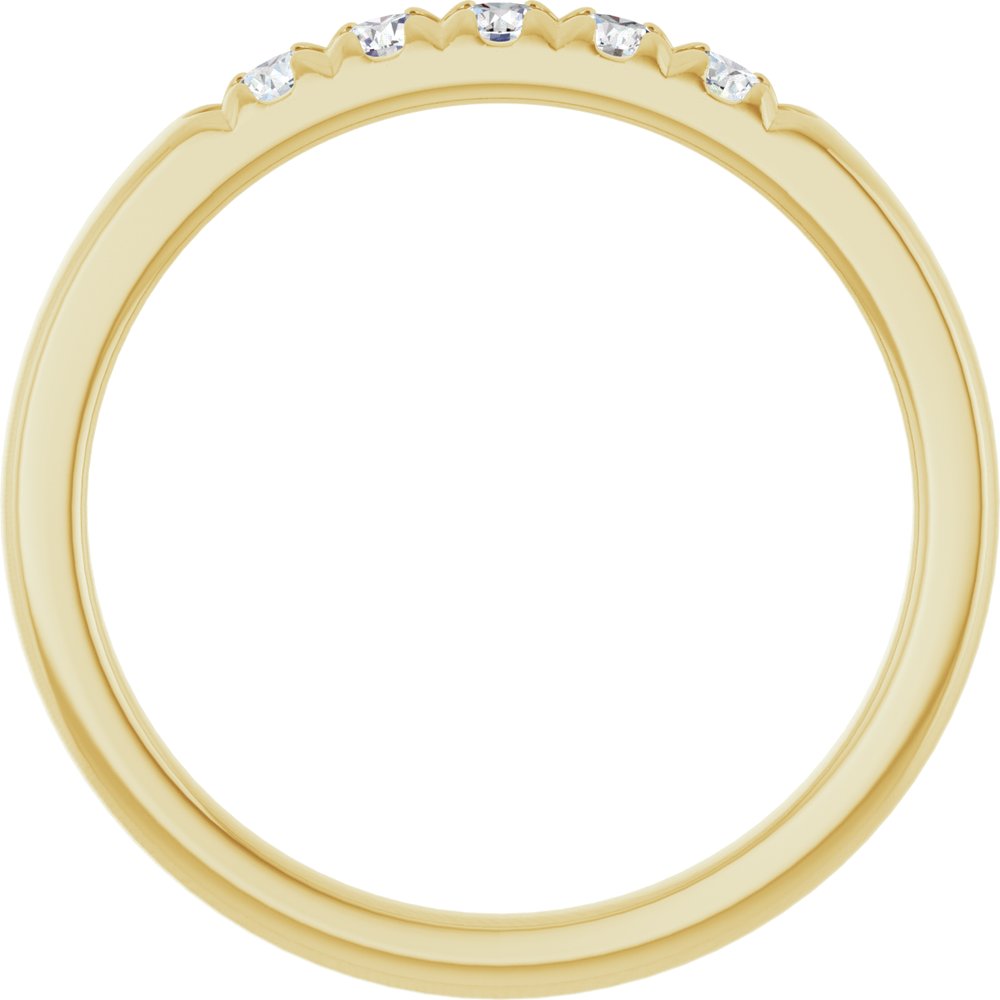 14K White Gold 1/5 CTW Lab-Grown Diamond French-Set Anniversary Band