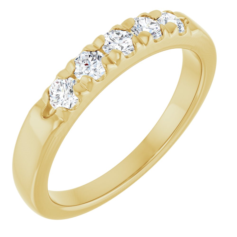 14K Yellow Gold 1/3 CTW Lab-Grown Diamond French-Set Anniversary Band