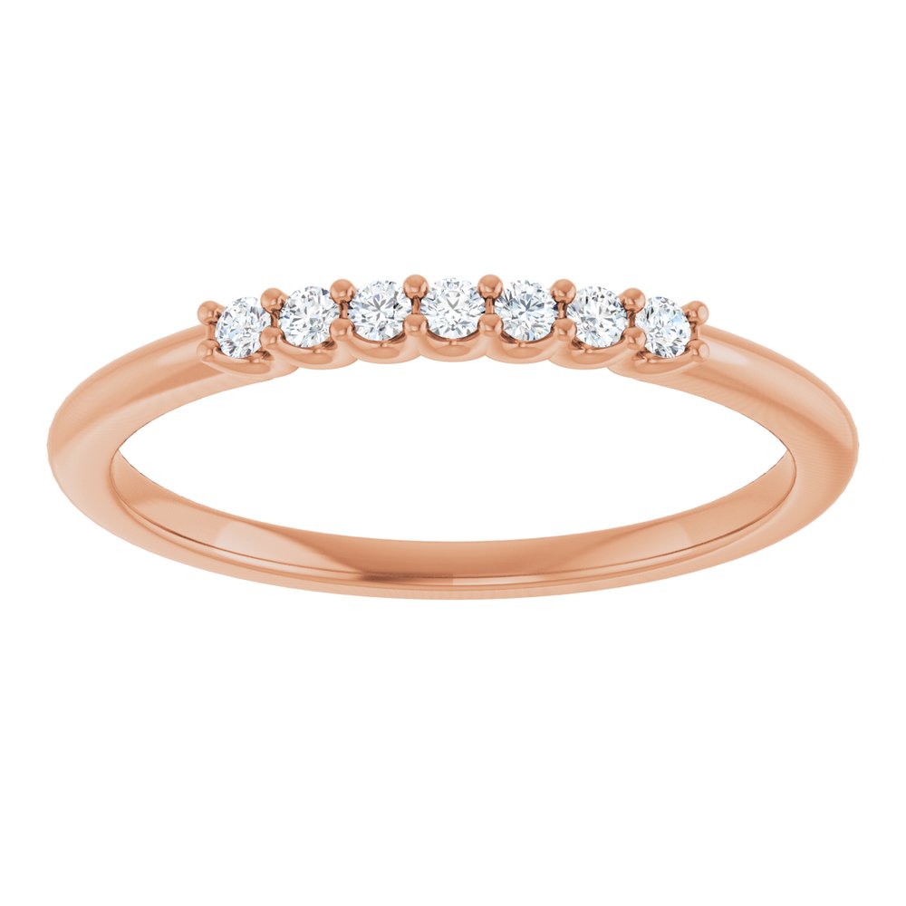 14K Rose Gold 1/10 CTW Lab-Grown Diamond Anniversary Band
