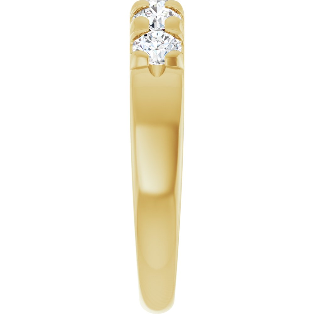14K Yellow 3/4 CTW Lab-Grown Diamond French-Set Anniversary Band