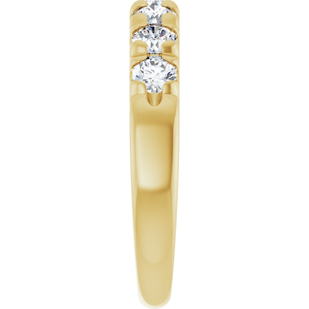 14K Yellow Gold 7/8 CTW Lab-Grown Diamond French-Set Anniversary Band