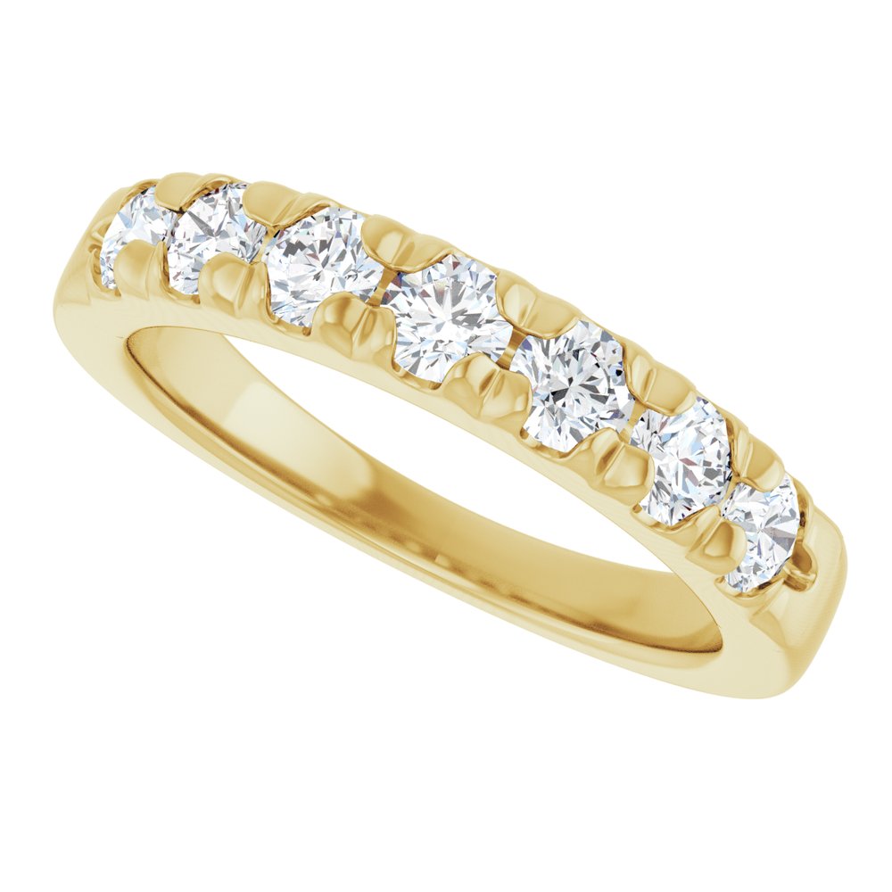 14K Yellow Gold 7/8 CTW Lab-Grown Diamond French-Set Anniversary Band