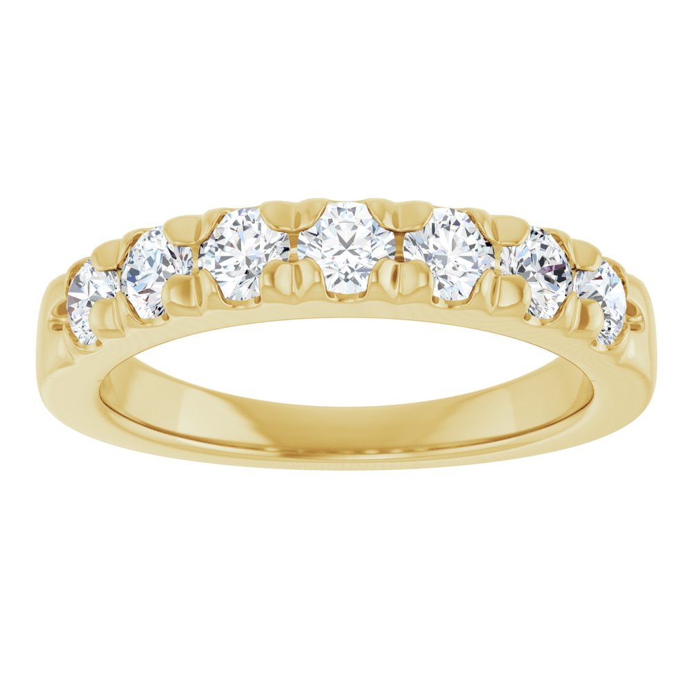 14K Yellow Gold 7/8 CTW Lab-Grown Diamond French-Set Anniversary Band