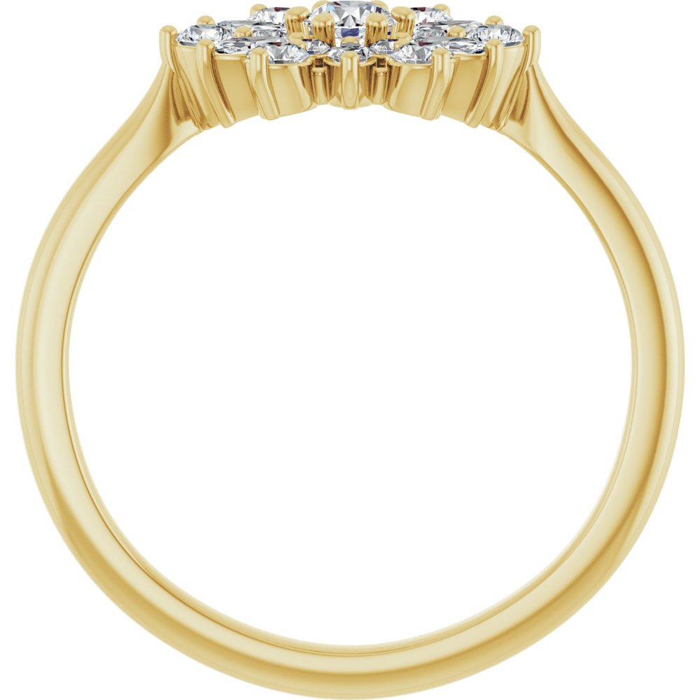 14K Yellow Gold 1/2 CTW Natural Diamond Vintage-Inspired Ring