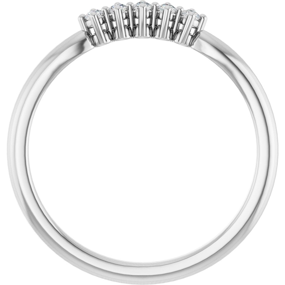 14K White 3/8 CTW Natural Diamond Anniversary Band