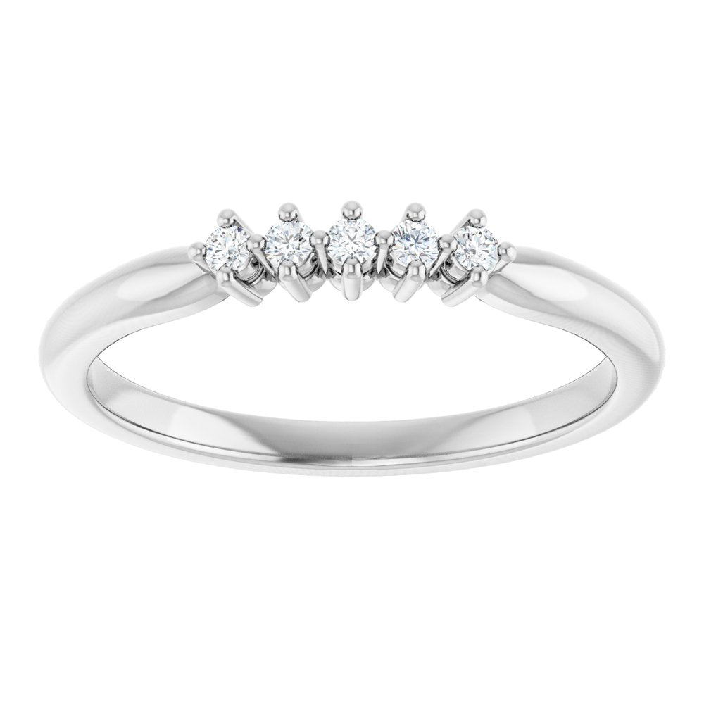 14K White 3/8 CTW Natural Diamond Anniversary Band