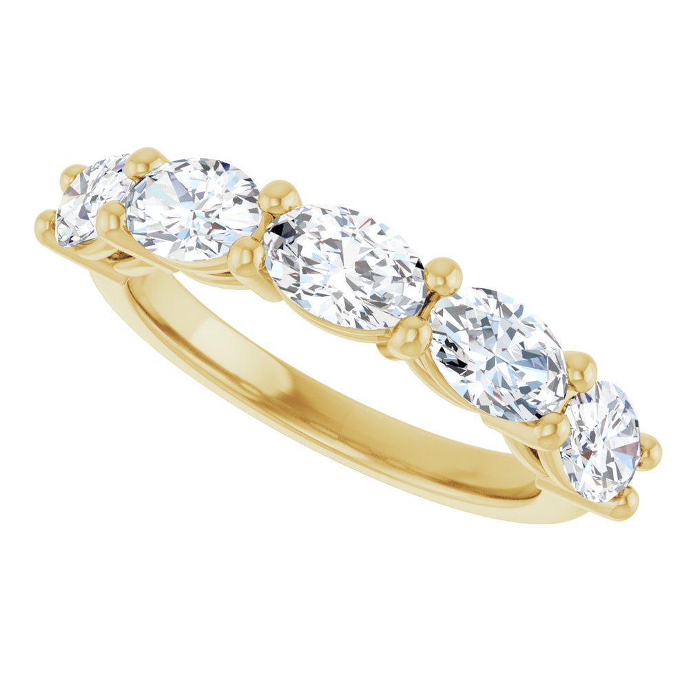 14K Yellow Gold 2 CTW Lab-Grown Diamond Anniversary Band