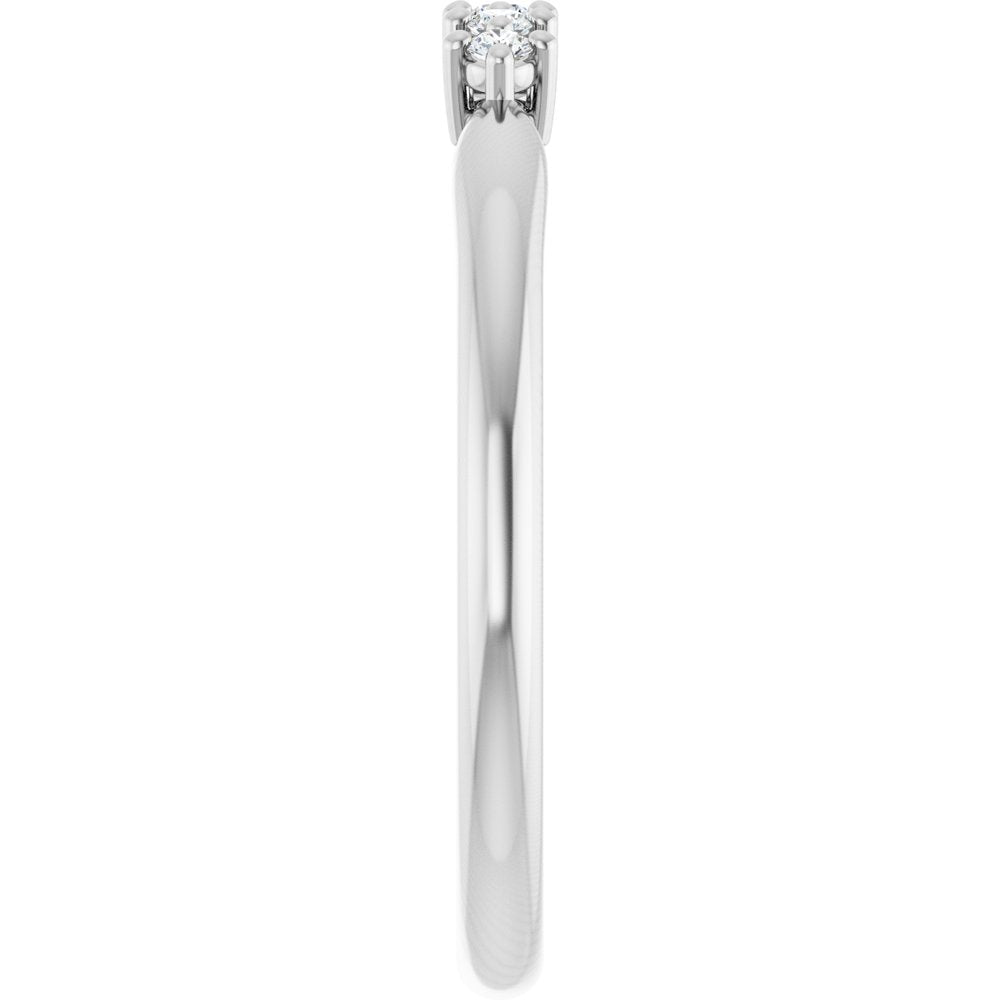14K White 3/8 CTW Natural Diamond Anniversary Band