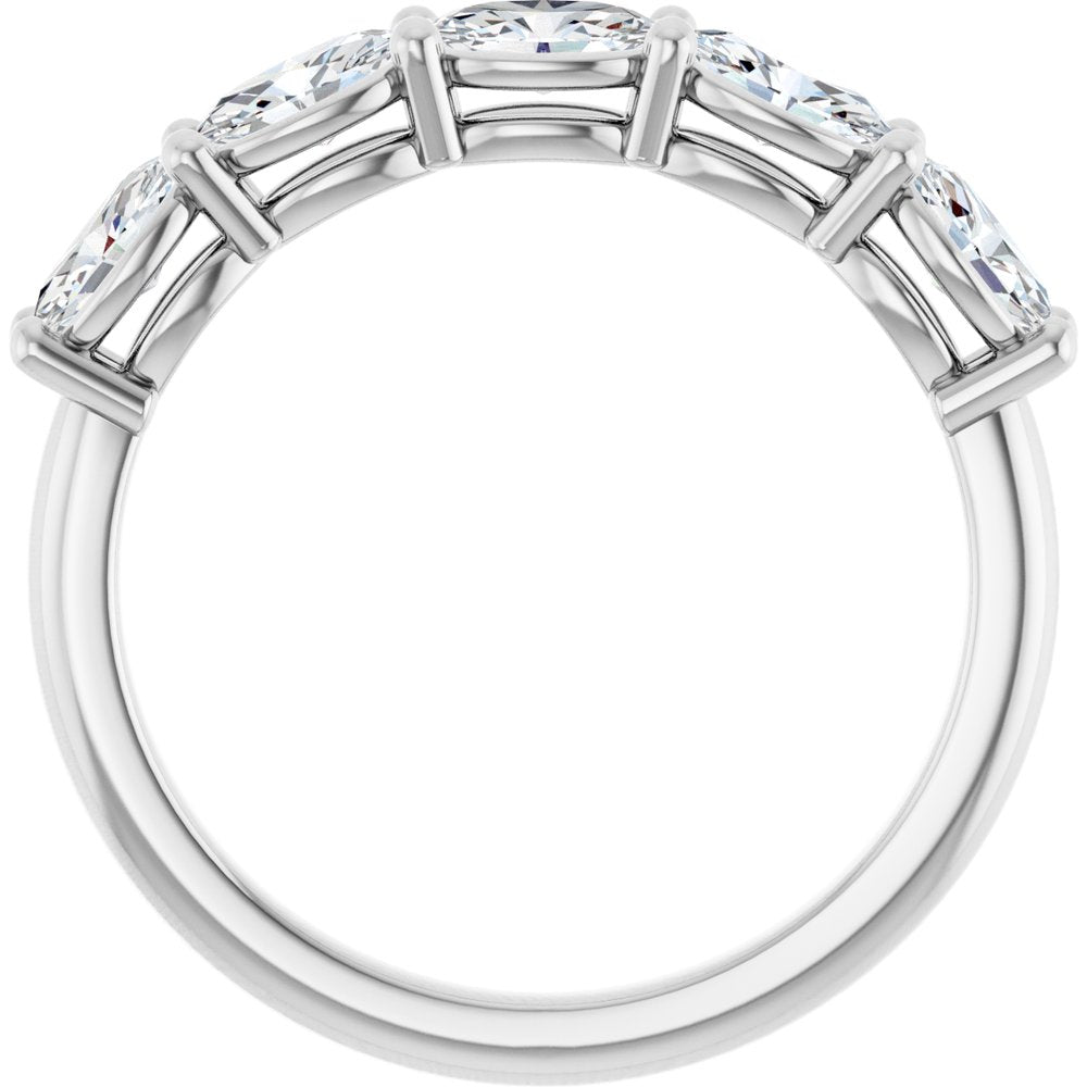 14K White Gold 9/10 CTW Lab-Grown Diamond Anniversary Band