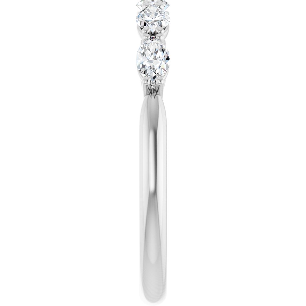 14K White Gold 5/8 CTW Natural Diamond Anniversary Band
