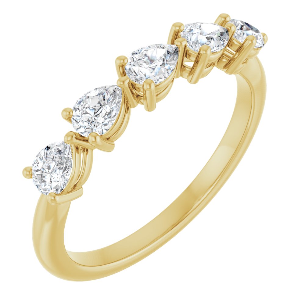 14K Yellow Gold 5/8 CTW Lab-Grown Diamond Anniversary Band