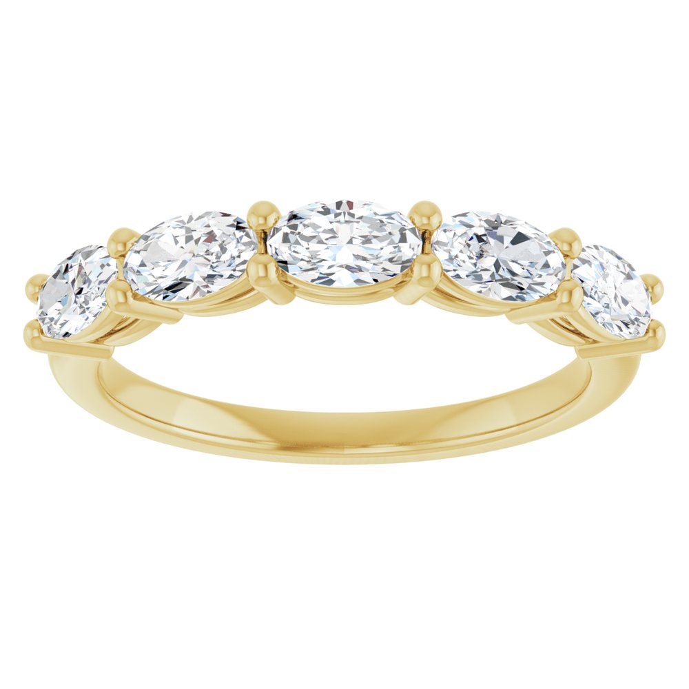 14K Yellow Gold 1 1/8 CTW Natural Diamond Annniversary Band