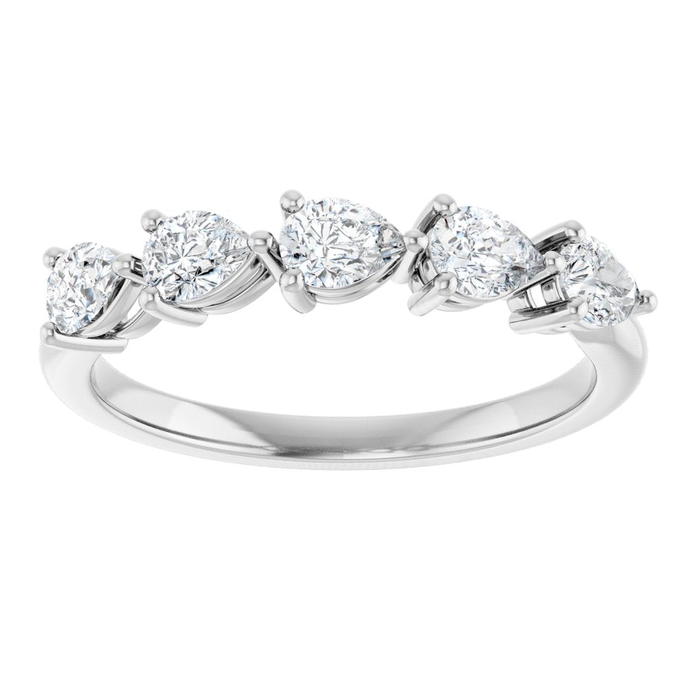 14K White Gold 5/8 CTW Lab-Grown Diamond Anniversary Band