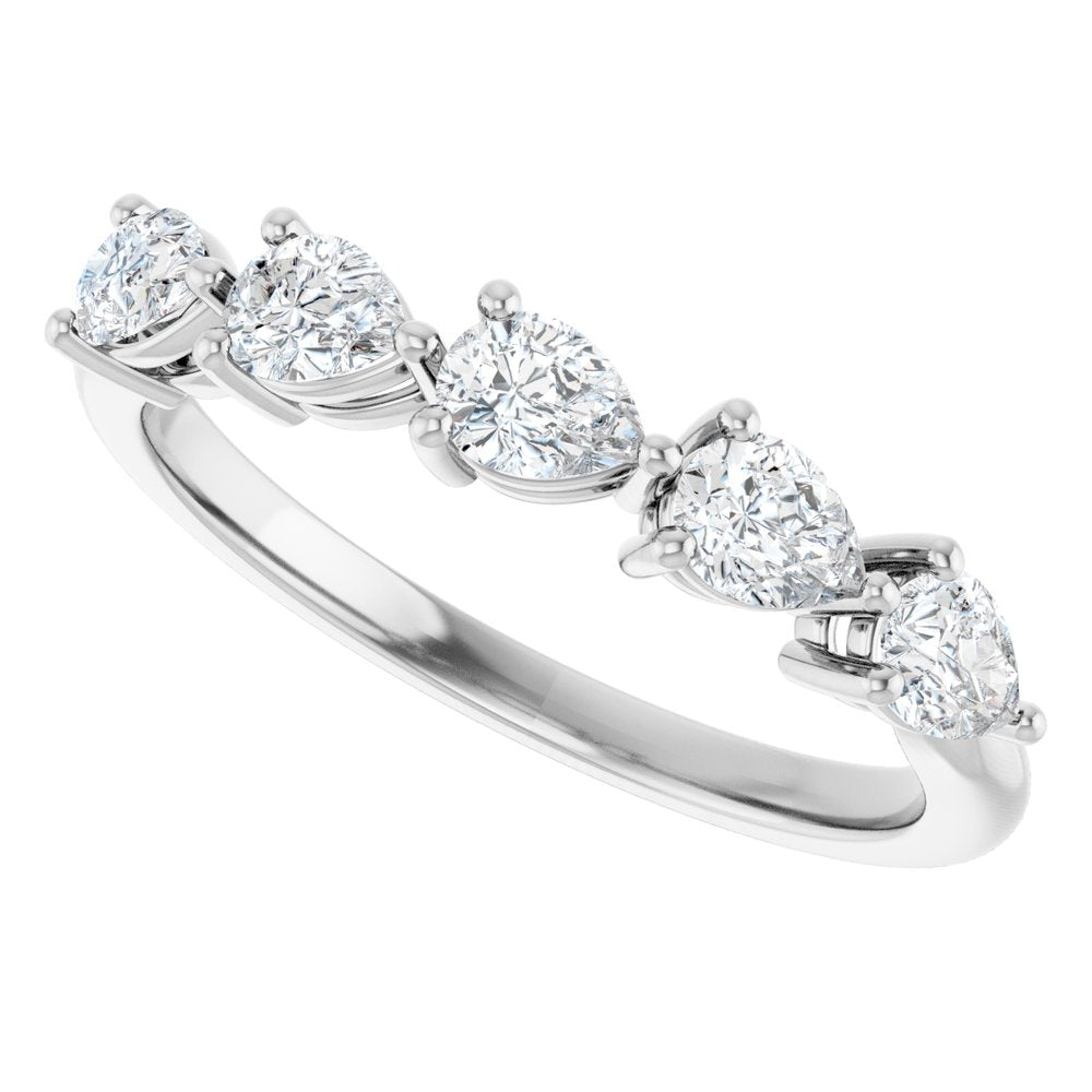 14K White Gold 5/8 CTW Lab-Grown Diamond Anniversary Band