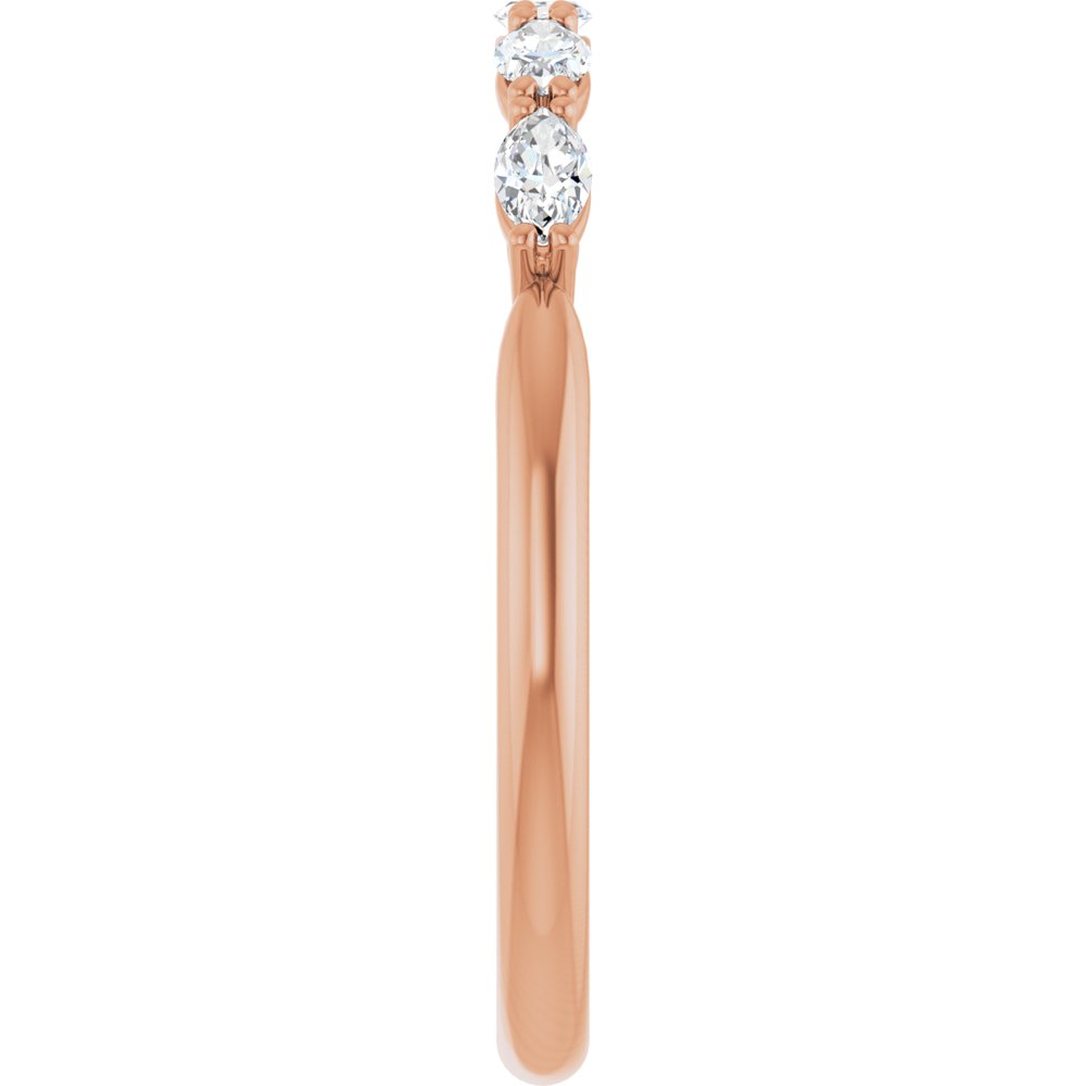 14K Rose 1/3 CTW Natural Diamond Anniversary Band