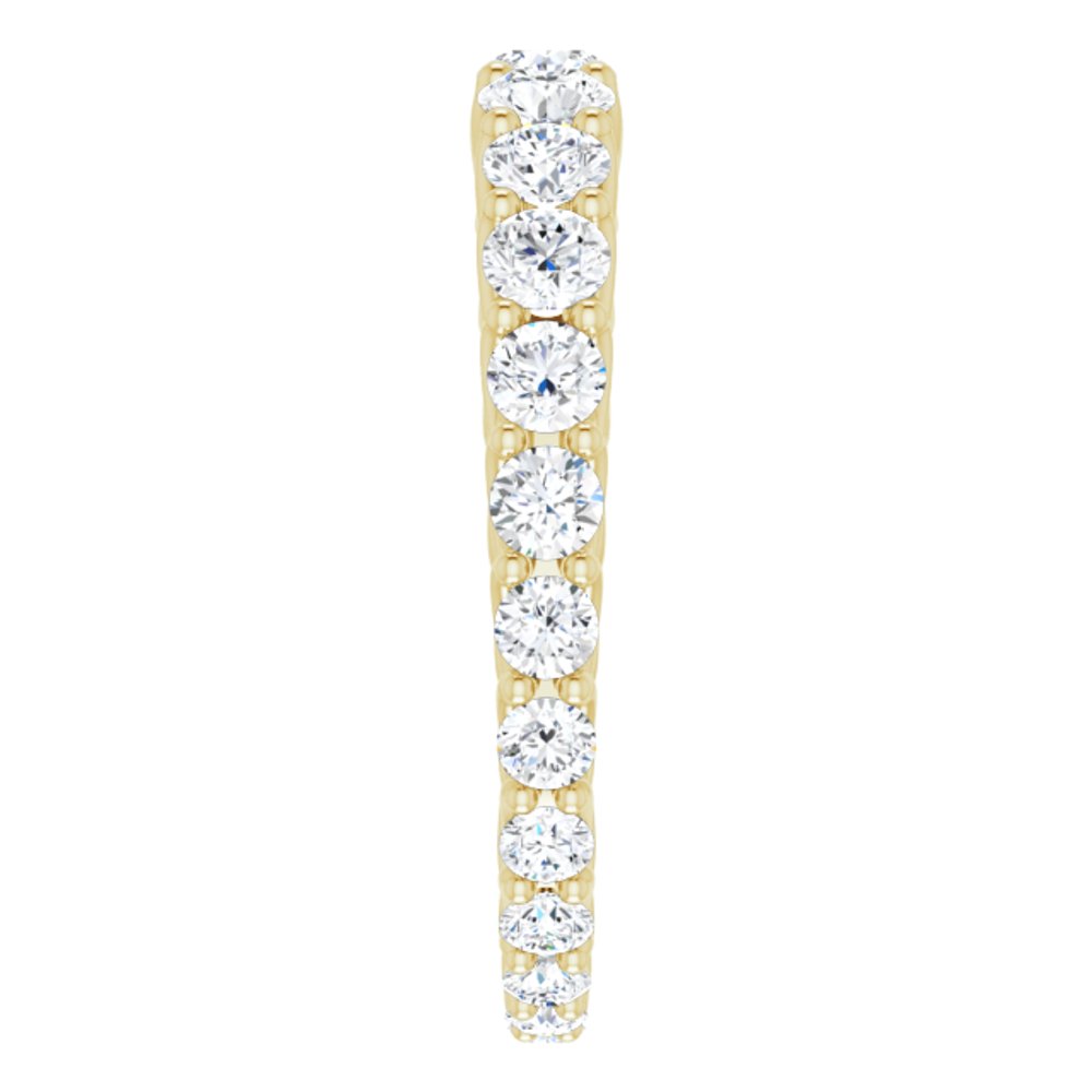 14K Yellow Gold 1 1/5 CTW Natural Diamond Graduated Eternity Band Size 5.5