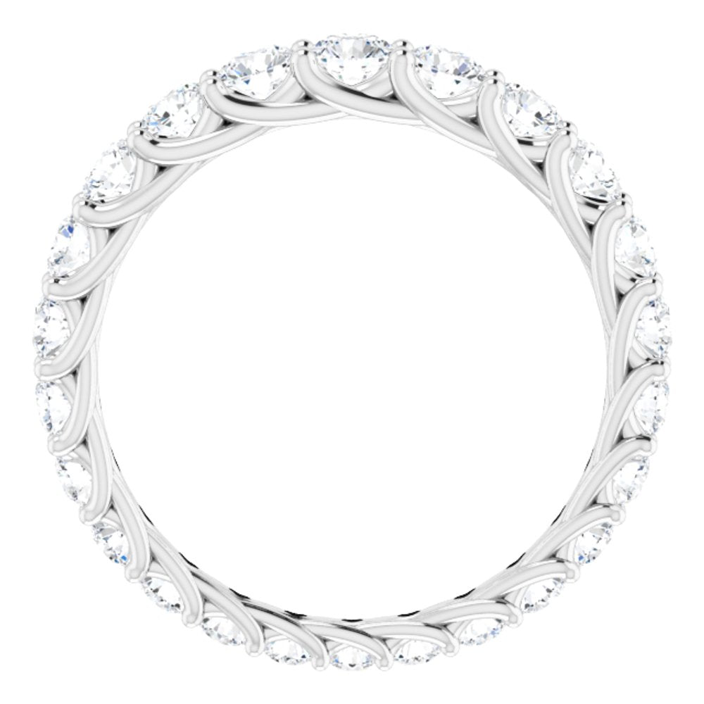 14K White Gold 1 1/5 CTW Natural Diamond Graduated Eternity Band Size 6