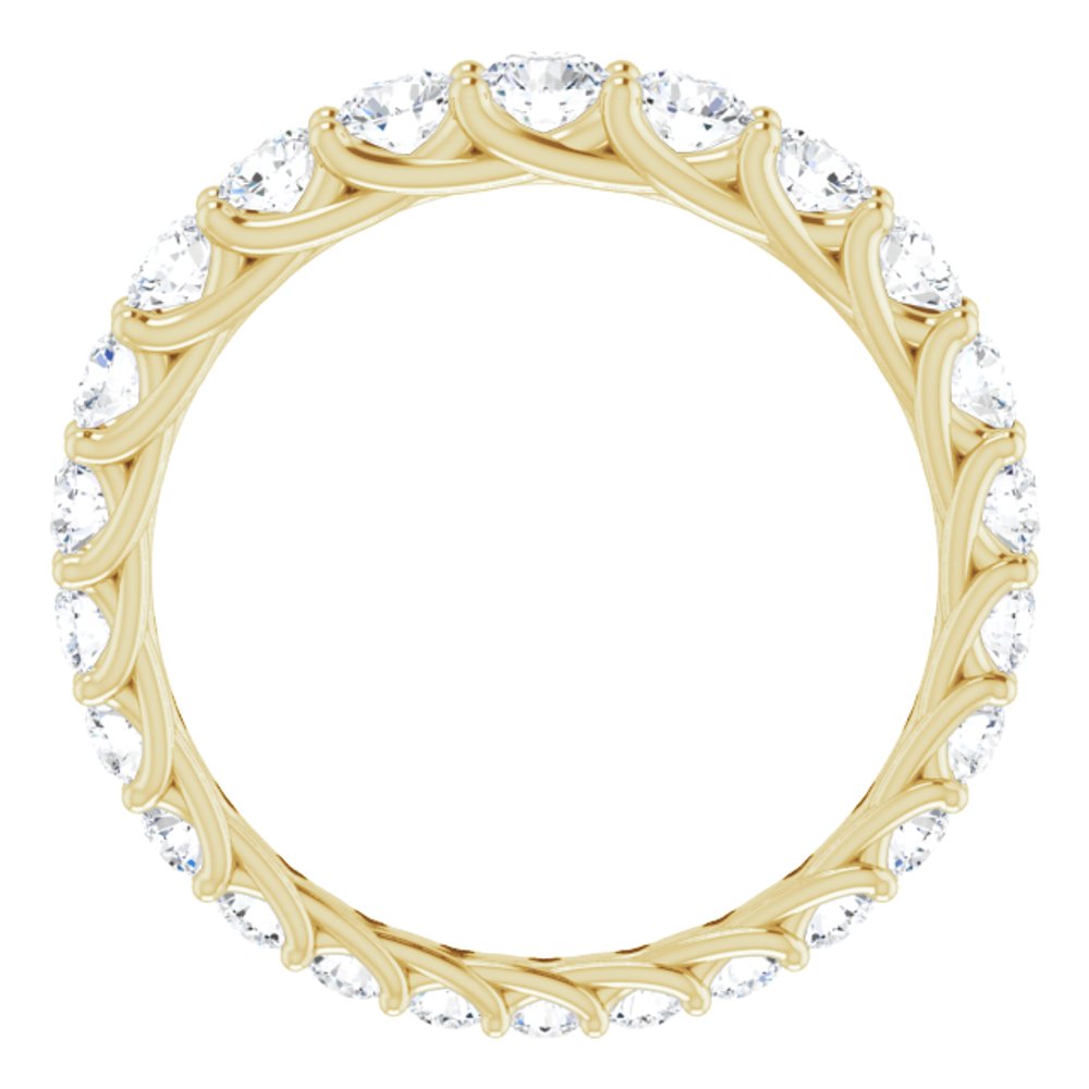 14K Yellow Gold 1 1/5 CTW Natural Diamond Graduated Eternity Band Size 5.5