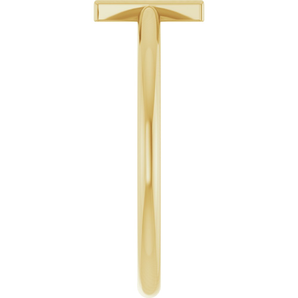 14K Yellow Gold Initial X Ring