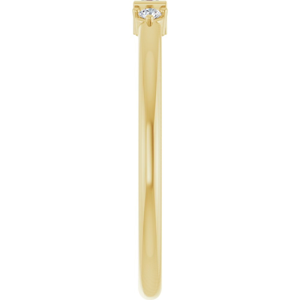 14K Yellow Gold 1/8 CTW Natural Diamond Stackable Ring