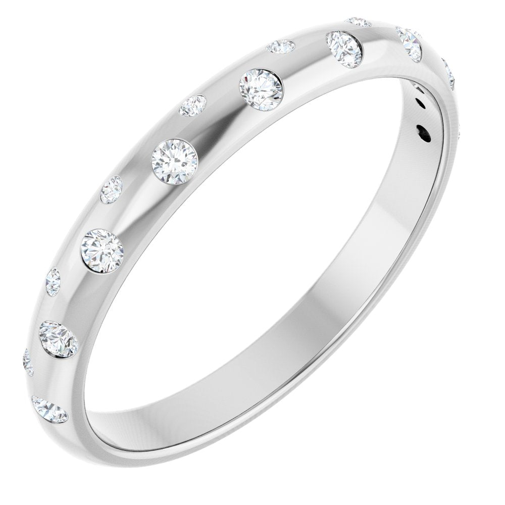 Platinum 1/6 CTW Natural Diamond Anniversary Band