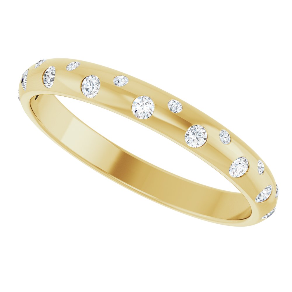 14K Yellow 1/6 CTW Natural Diamond Anniversary Band