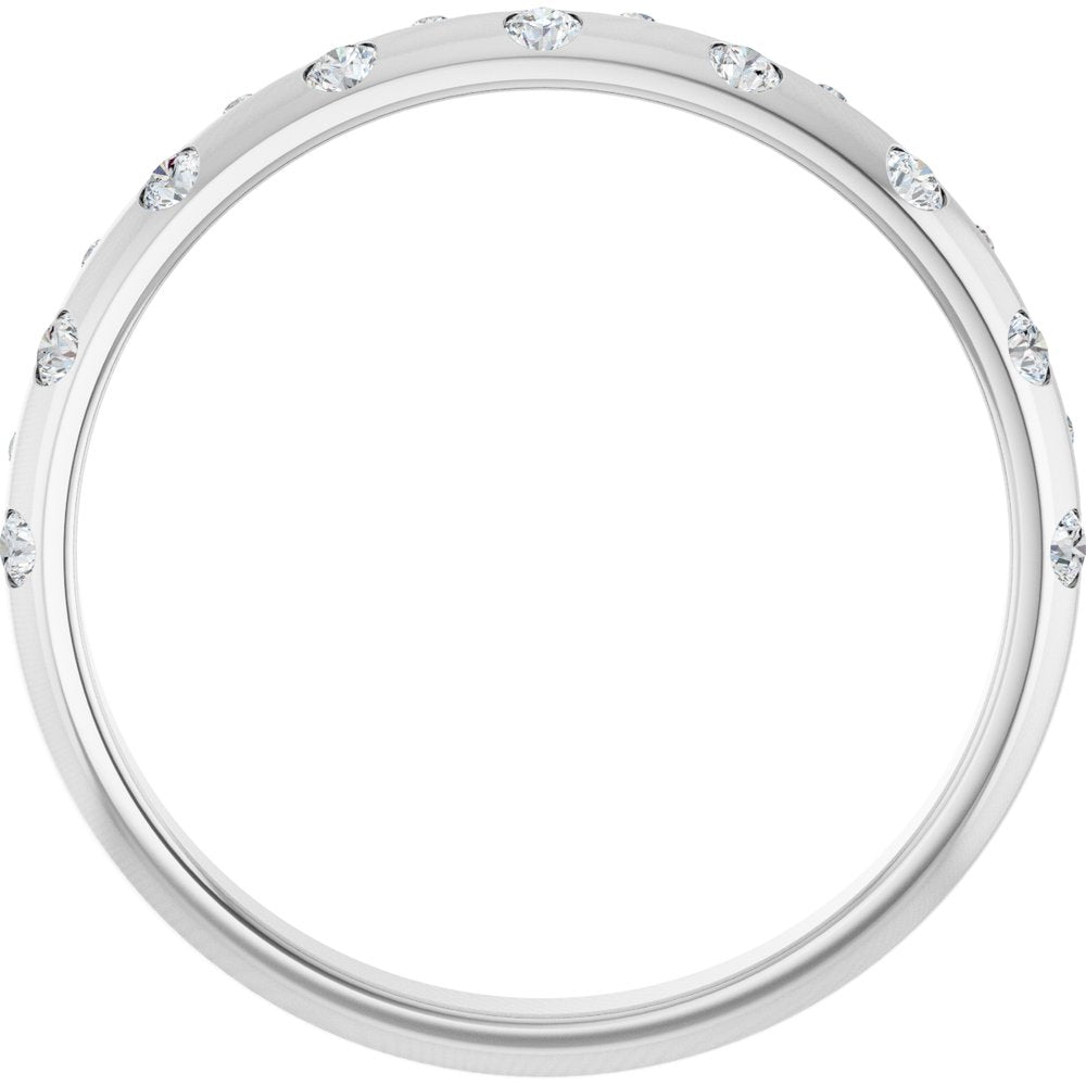 Platinum 1/6 CTW Natural Diamond Anniversary Band