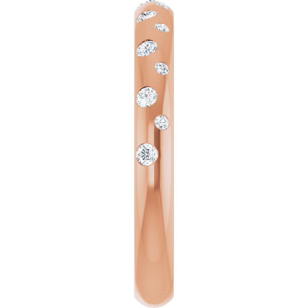 14K Rose Gold 1/6 CTW Natural Diamond Anniversary Band