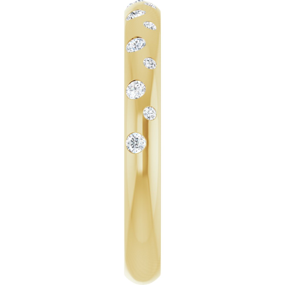 14K Yellow Gold 1/6 CTW Natural Diamond Anniversary Band
