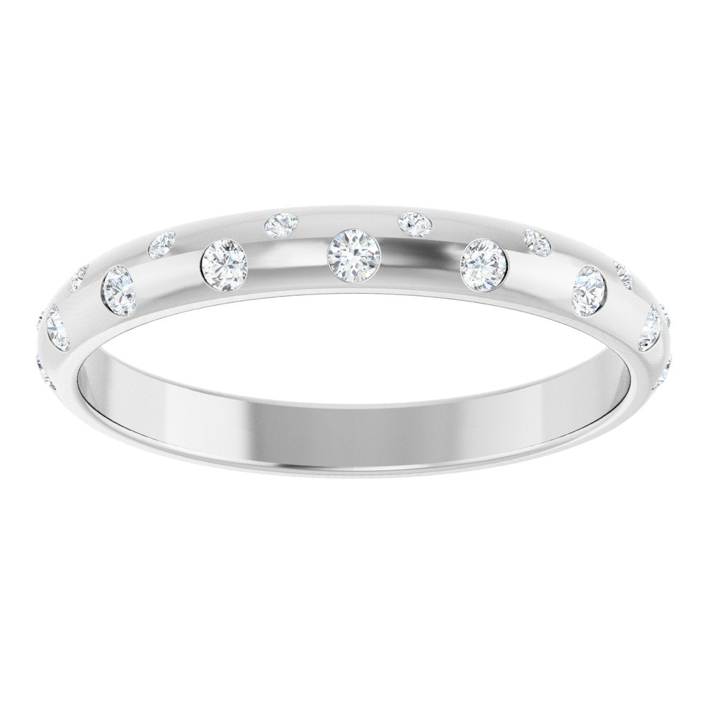 Platinum 1/6 CTW Natural Diamond Anniversary Band