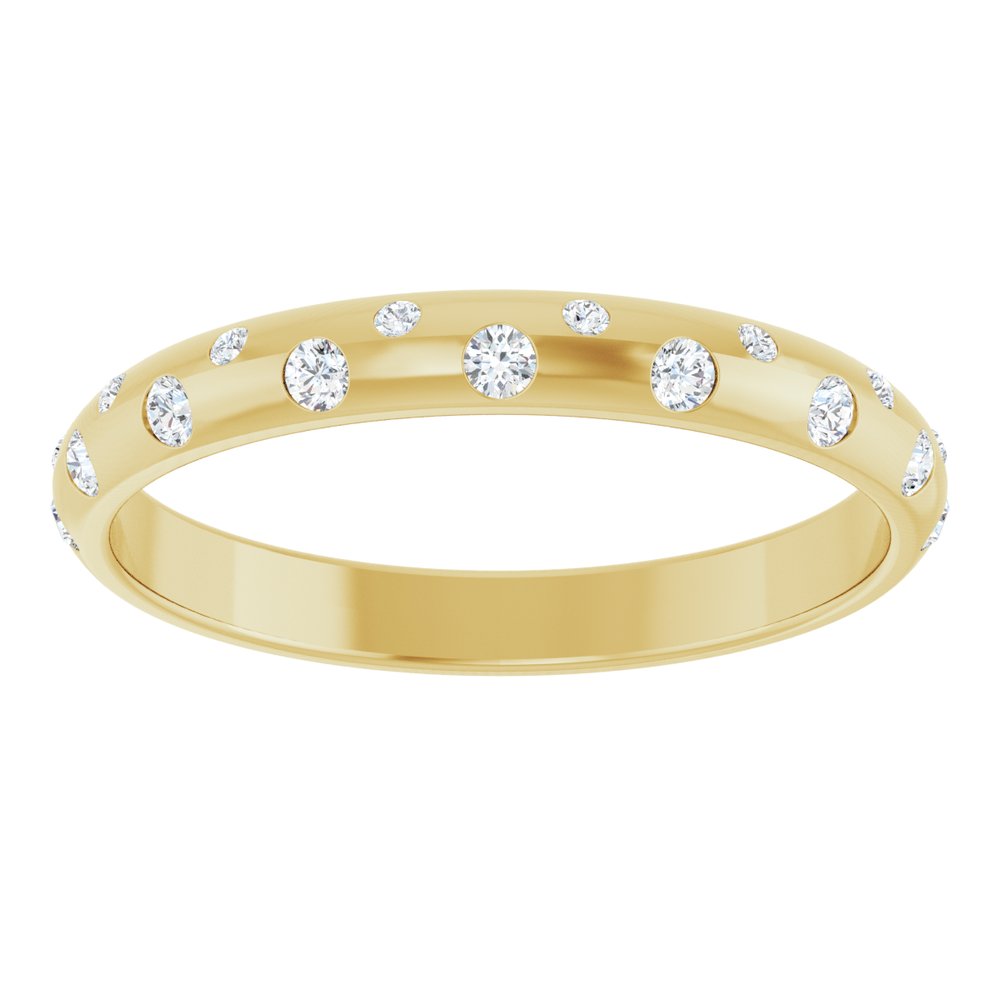 14K Yellow Gold 1/6 CTW Natural Diamond Anniversary Band
